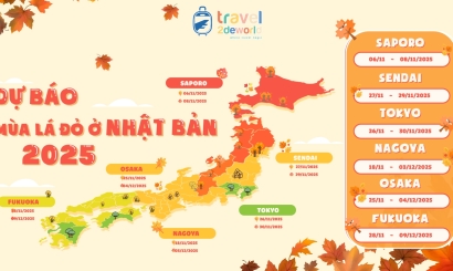 Lịch Lá Đỏ Nhật Bản 2025 Chính Thức Công Bố – Thời Điểm Vàng Để “Săn Thu” Tại Xứ Sở Hoa Anh Đào